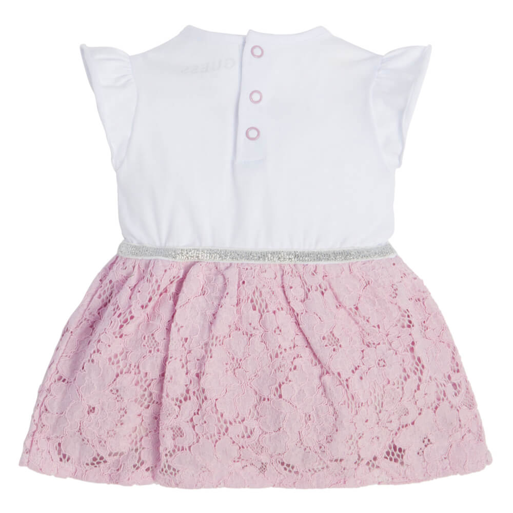 Guess Baby Girls White Dress Babysuit