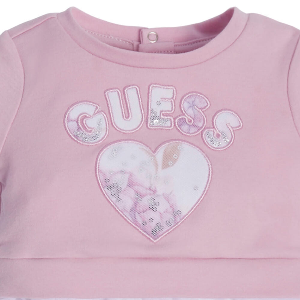Guess Baby Girls Purple T-Shirt and Leggings Combo Set