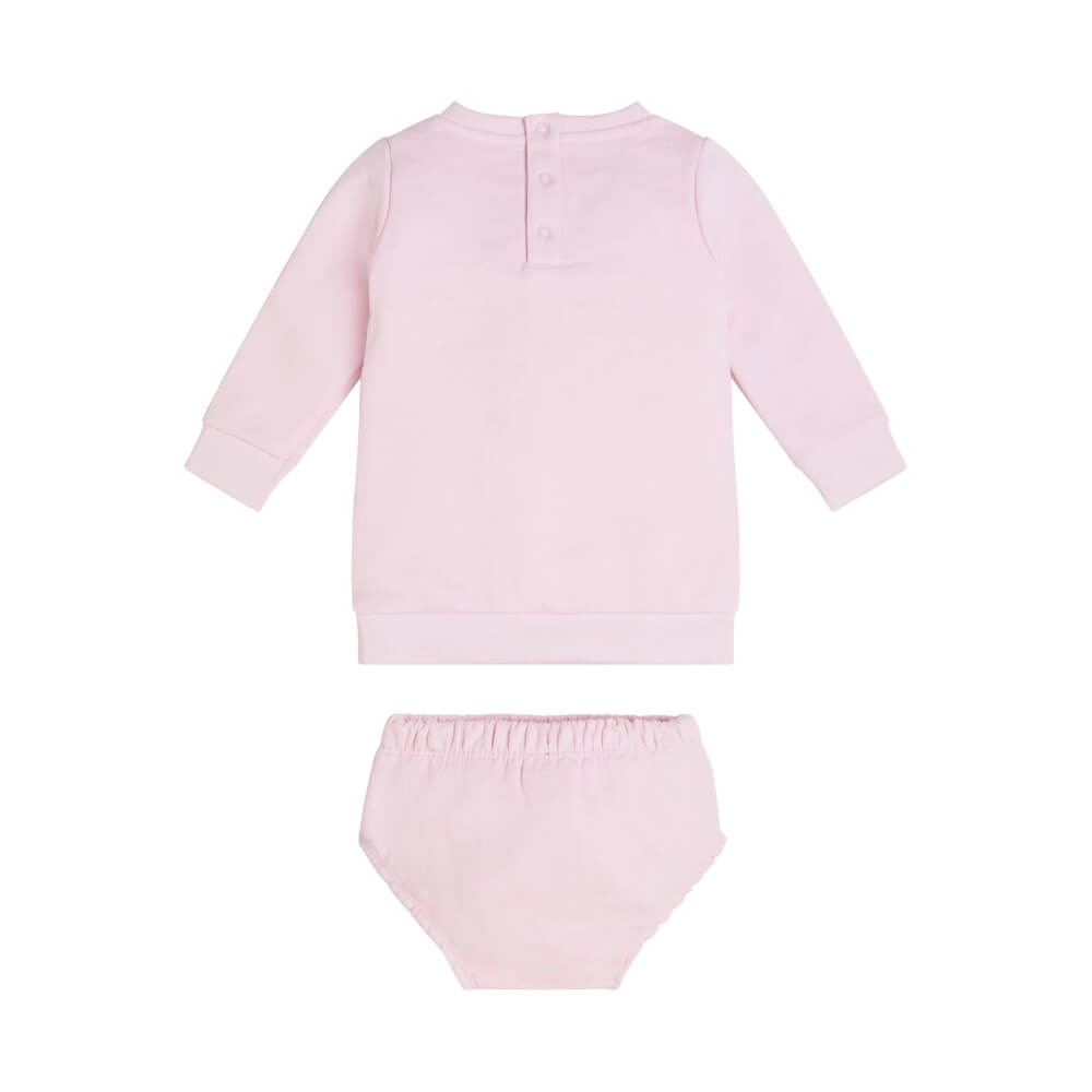 Guess Baby Girls Pink Logo Sweatshirt With Underwear Combo Set