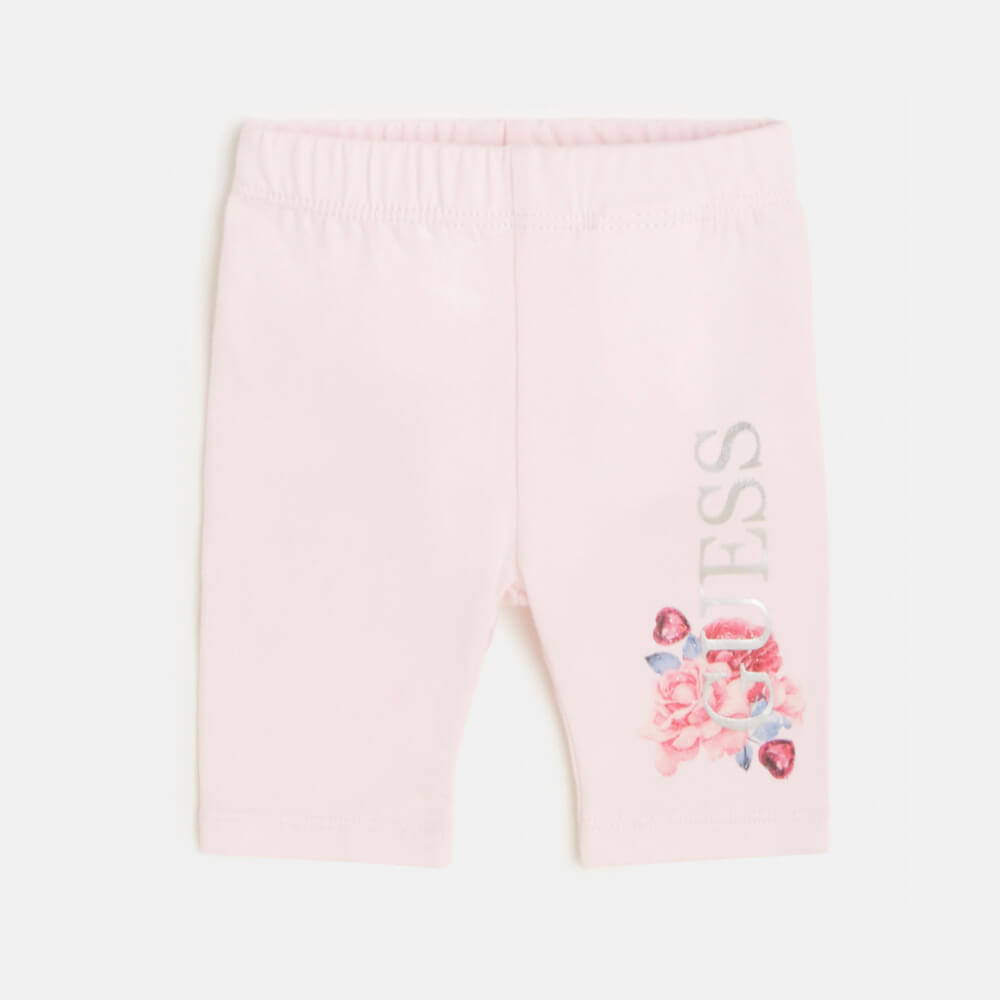 Guess Baby Girls Flower Pink Print T-Shirt and Leggings Combo Set