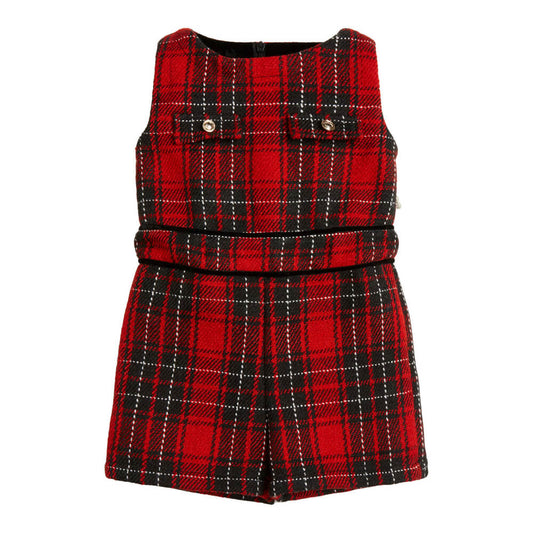 Guess Baby Girls Red & Black Tartan Dress