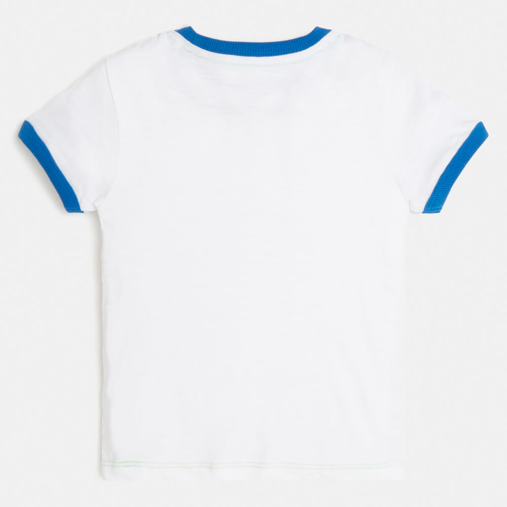 Guess Boys Pure White Slub Jersey T-Shirt