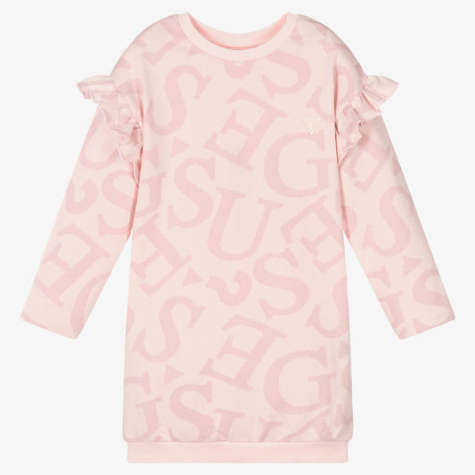 Guess Girls Pink French Terry Dress