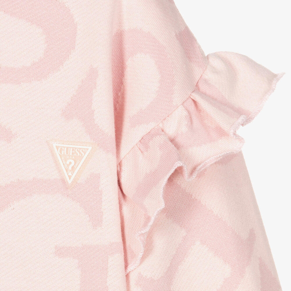 Guess Girls Pink French Terry Dress
