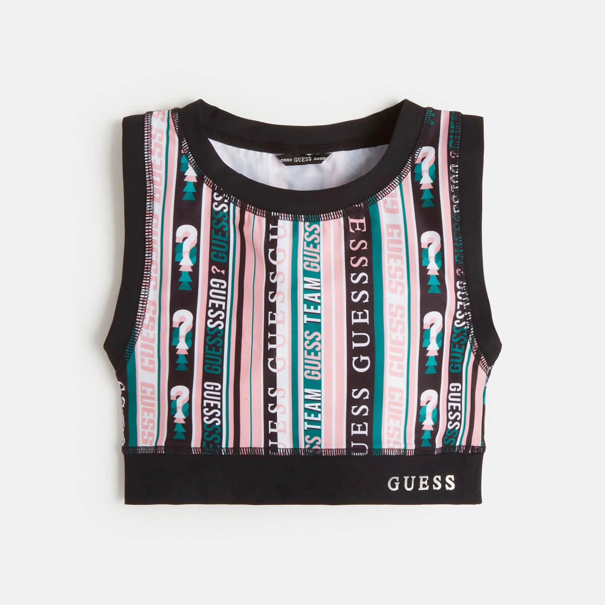 Guess Girls Multi-colour Stripes Crop Top