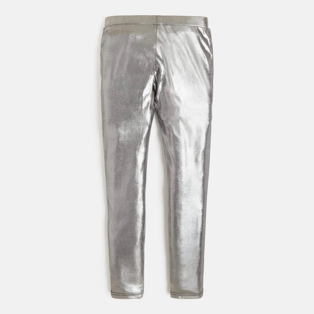 Guess Girls Silver Foil Coating Leggings