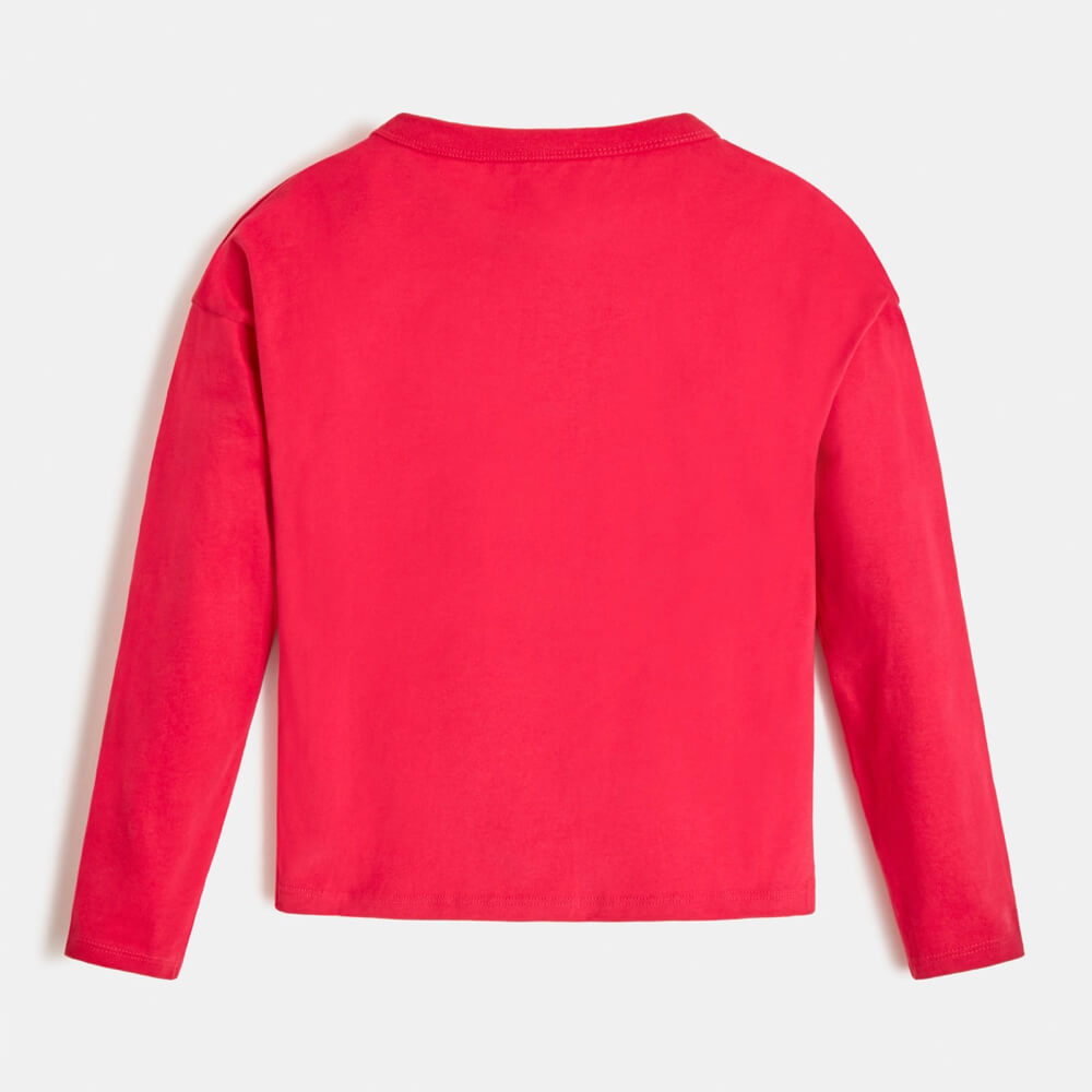 Guess Girls Pink LS T-Shirt Stylish