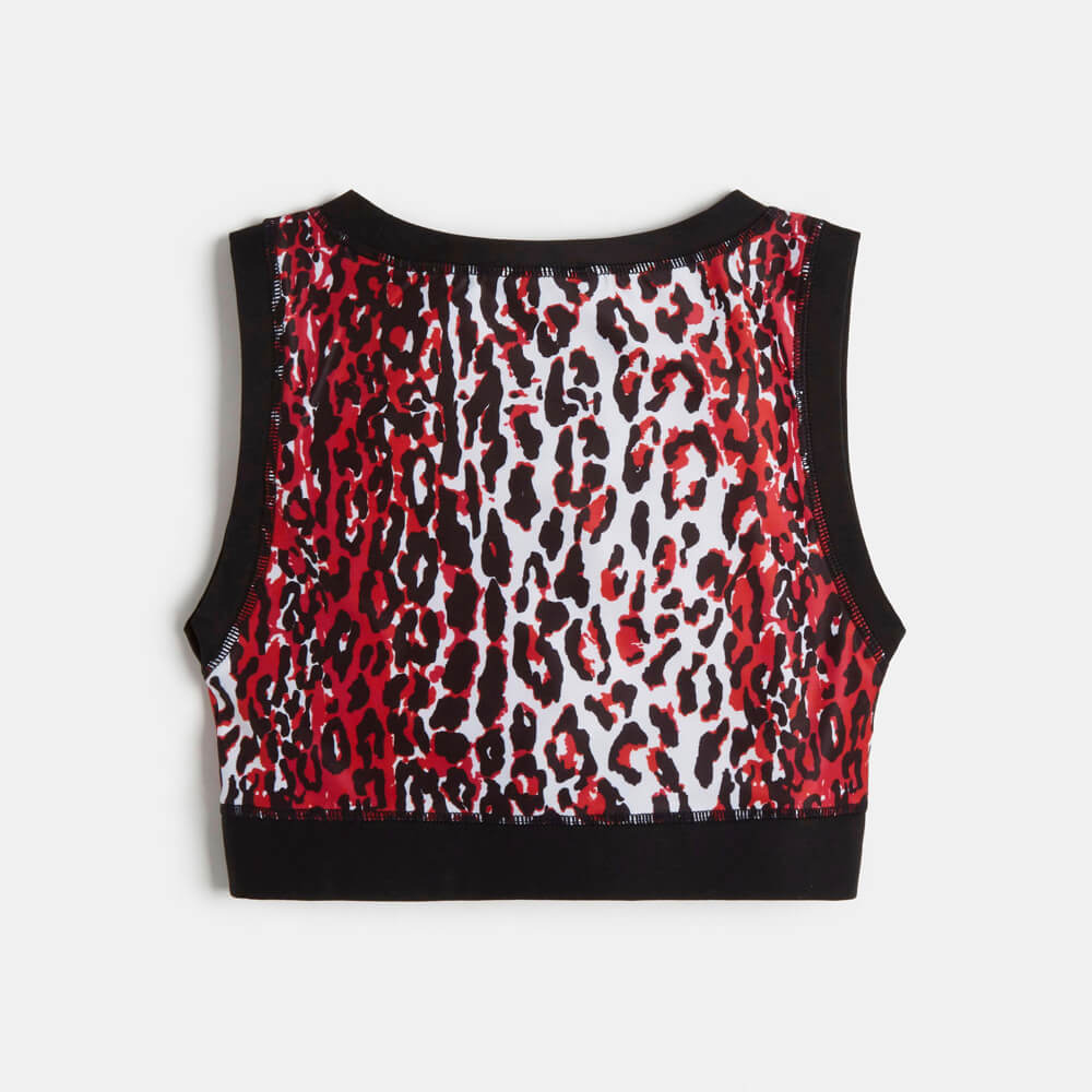 Guess Girls Red & Multi Microfiber Active Tank Top