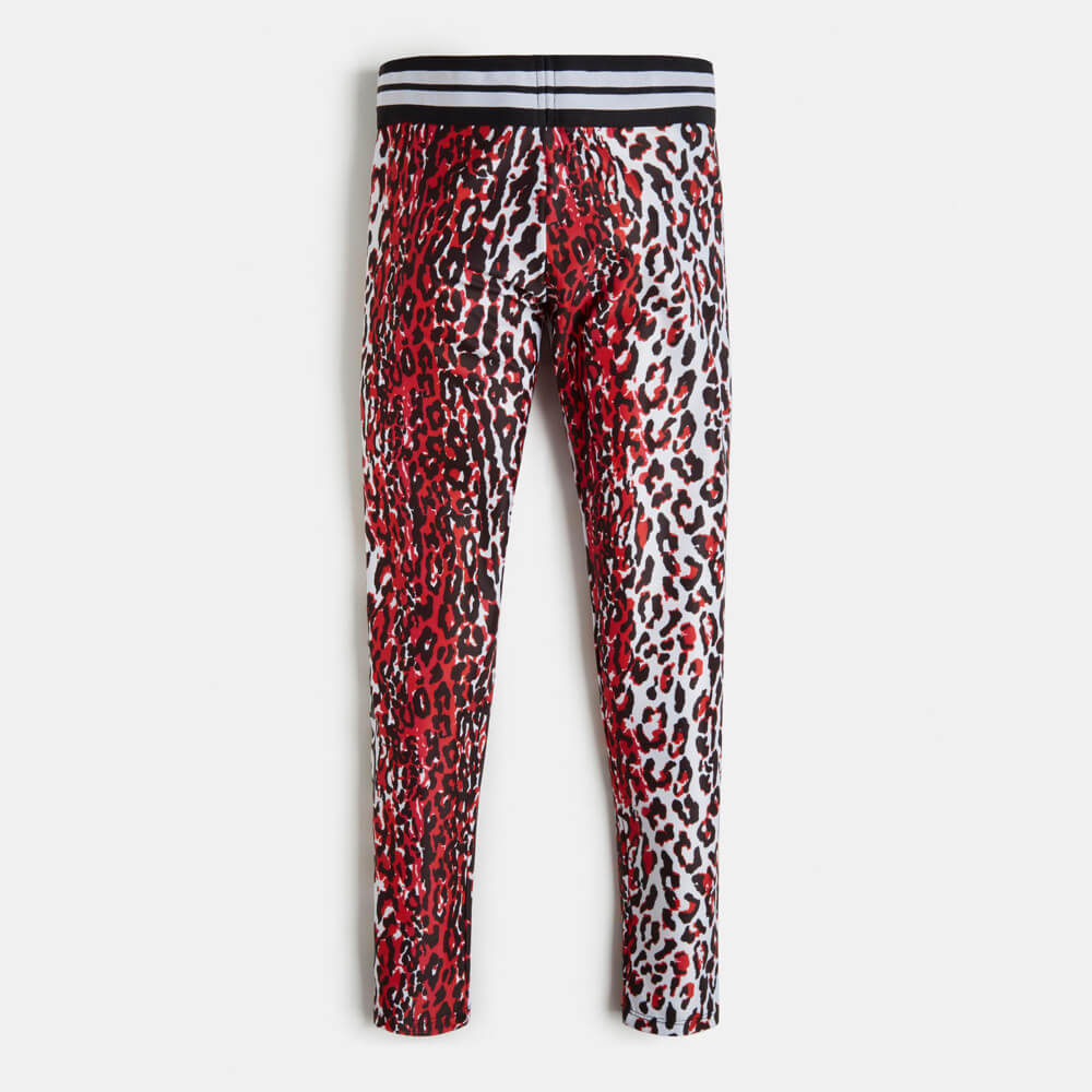 Guess Girls Red & Multi Microfiber Leggings