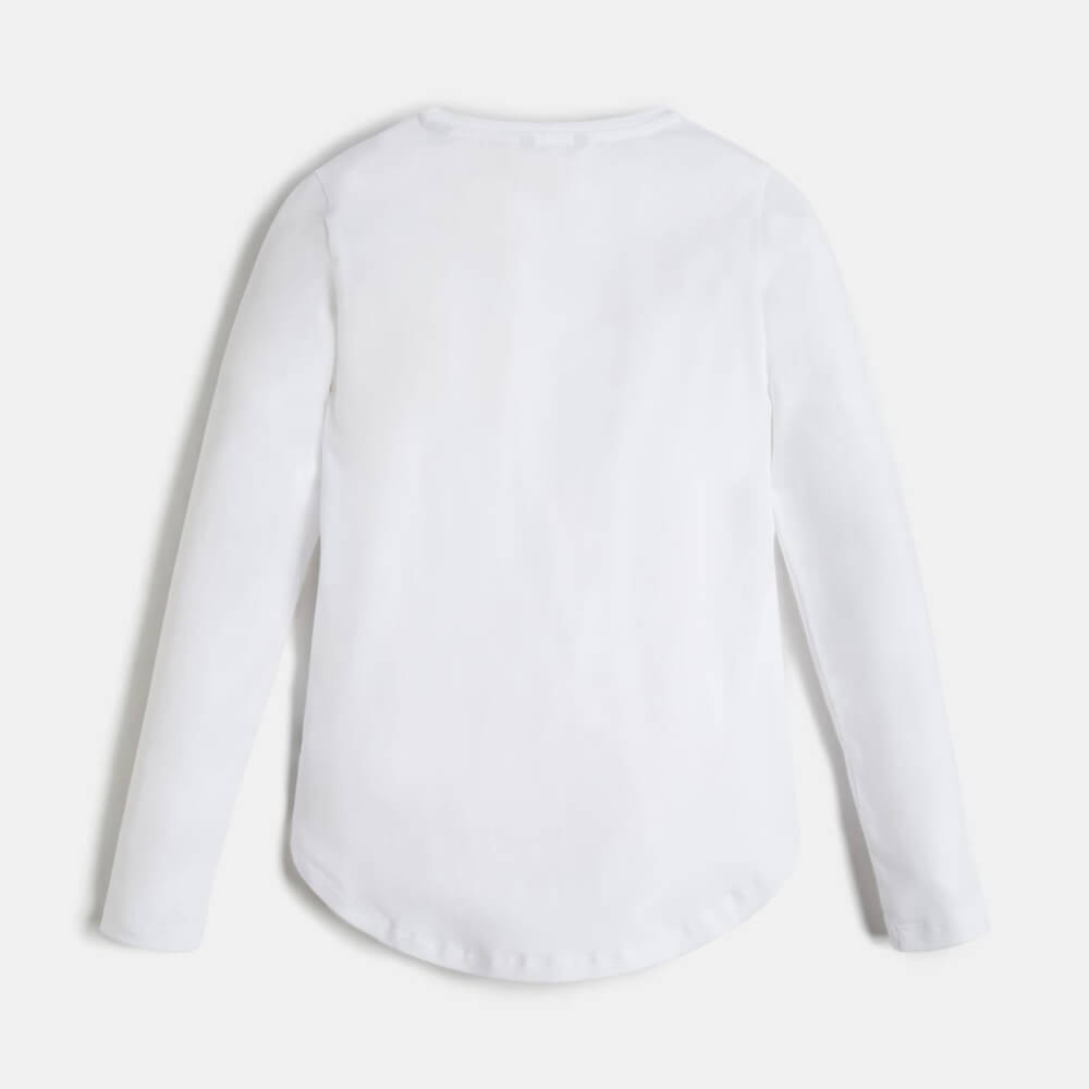 Guess Girls White Reversible Sequins Top