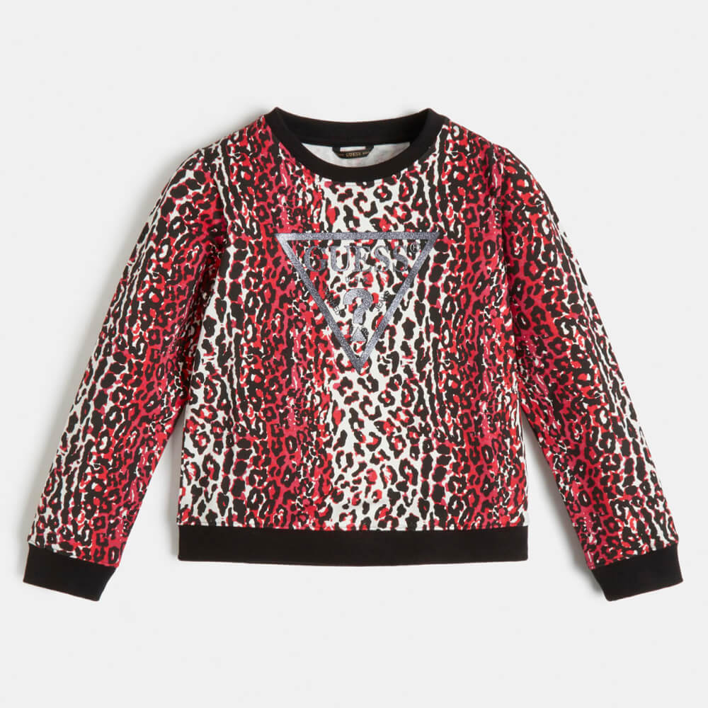 Guess Girls Red & Multi Sweatshirt
