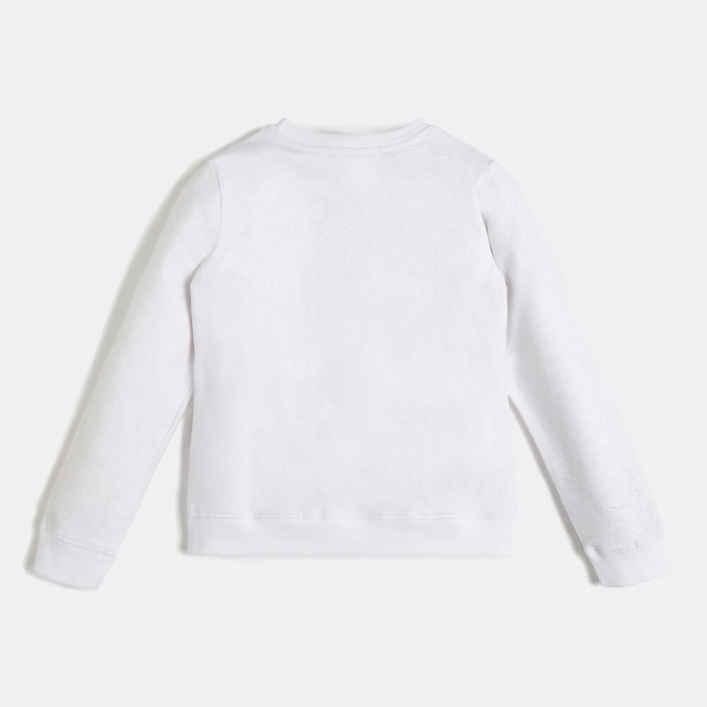 Guess Girls Black Cotton Jersey Sweatshirt