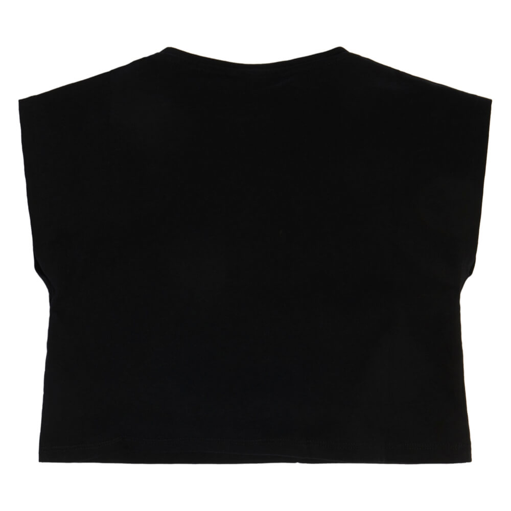 Guess Girls Black Crop Top T-Shirt
