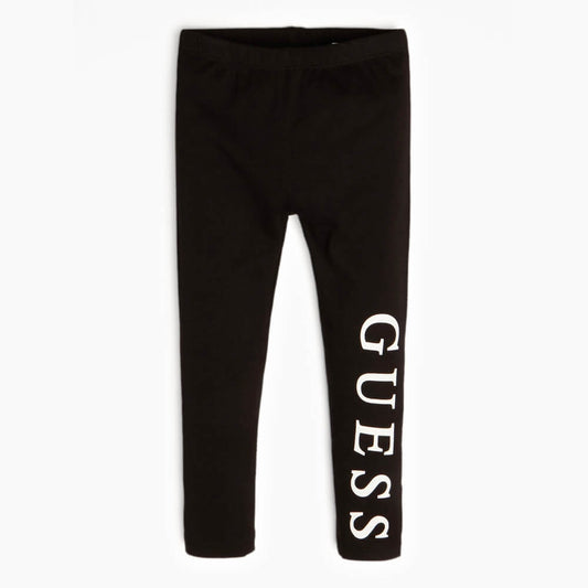 Guess Girls Black Leggings With Guess Logo
