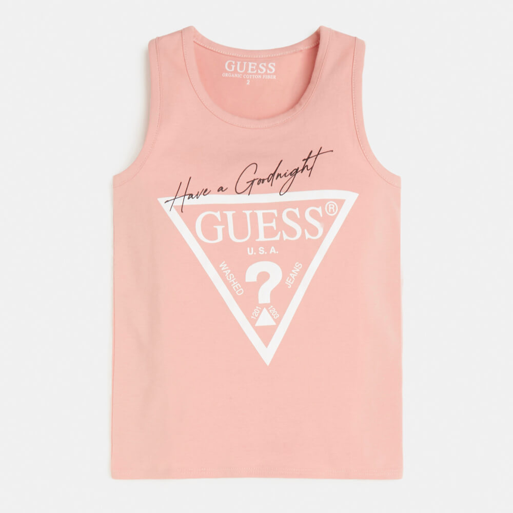 Guess Girls Dreamy Rose Sleeveless T-Shirt And Shorts Combo Set