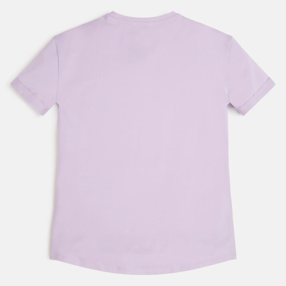 Guess Girls Purple T-Shirt With Reversible Sequin Design