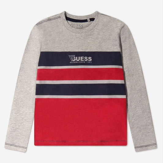 Guess Girls Grey & Red Trendy Top