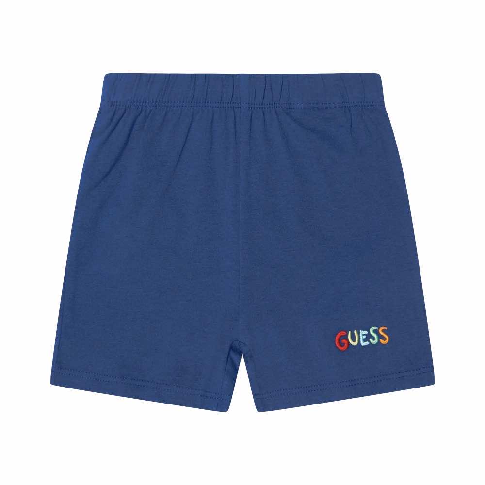 Guess Unisex Pink & Multi-colour Babysuit and Shorts Combo Set