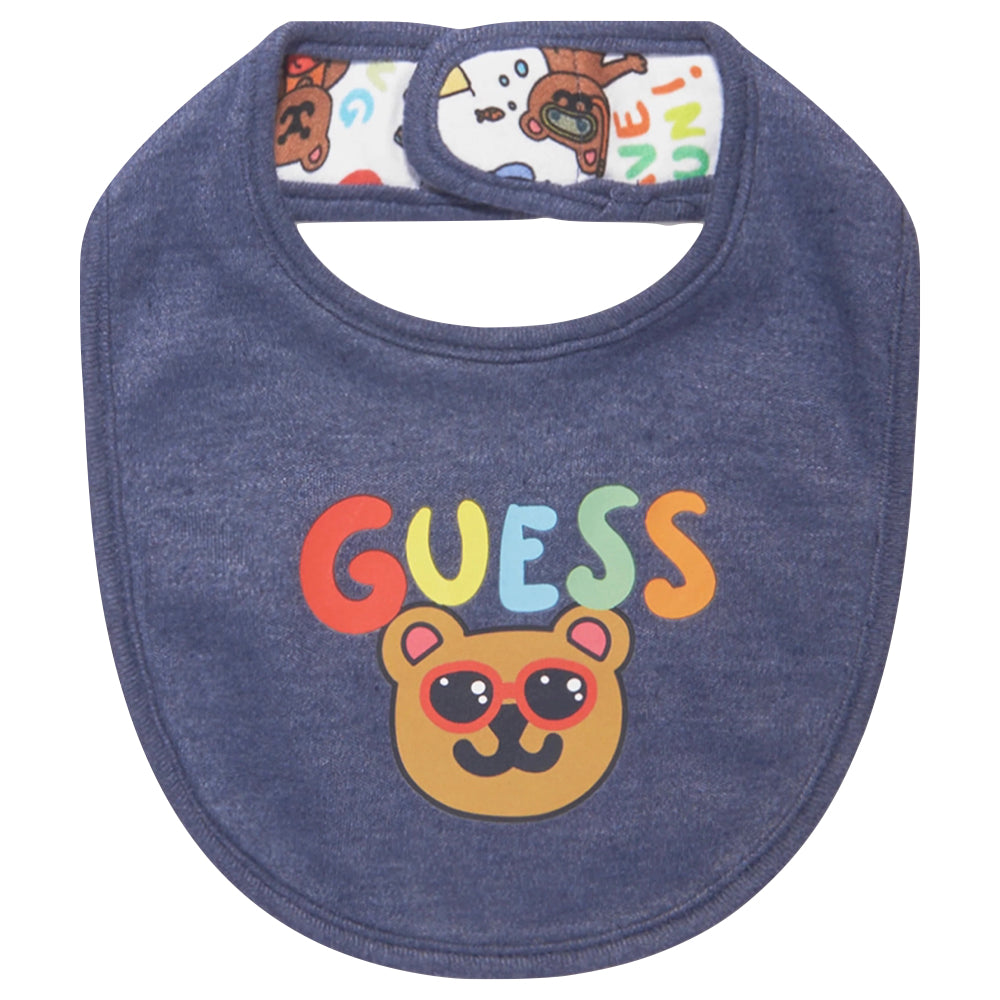 Guess Unisex Blue & Multi-colour Reversible Bib