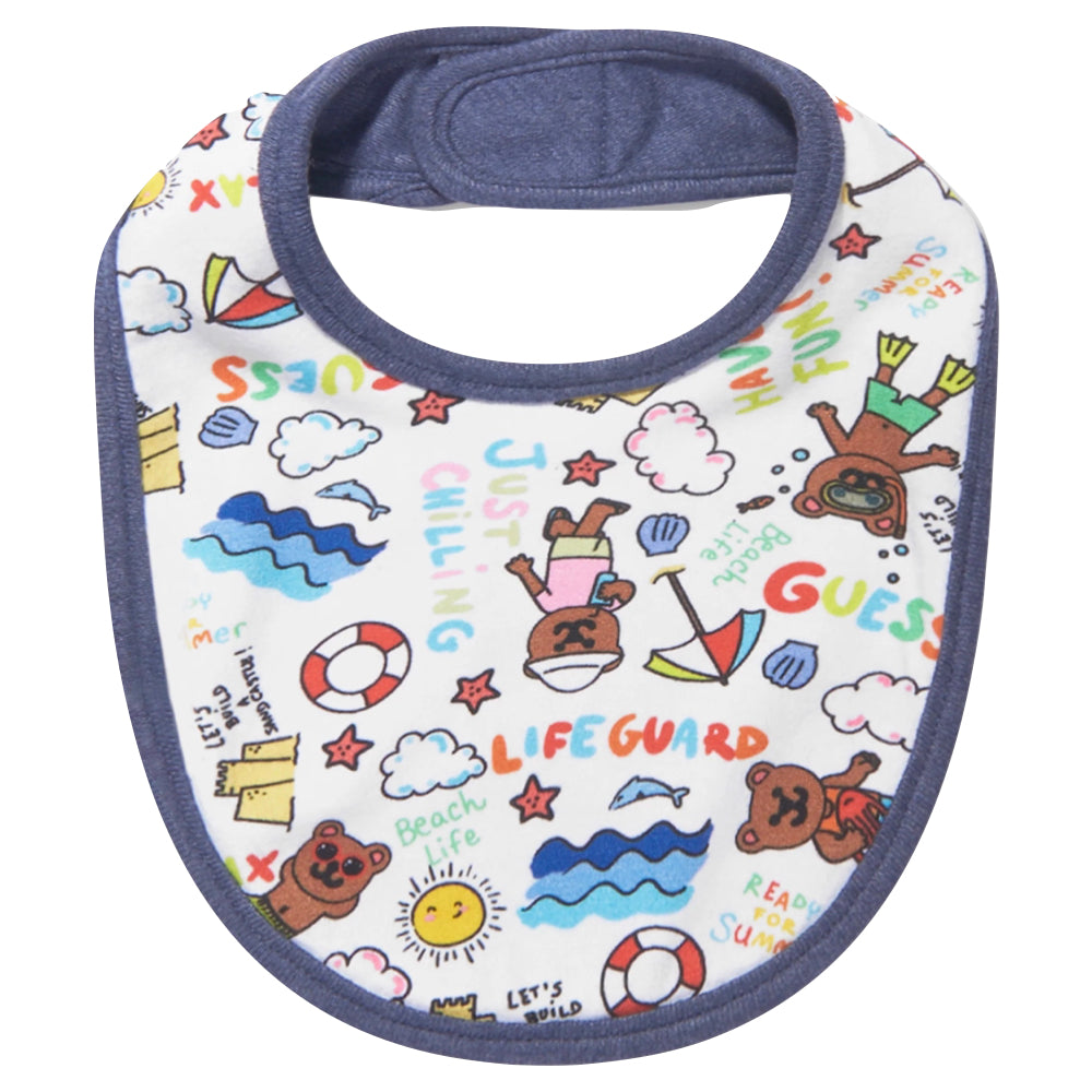 Guess Unisex Blue & Multi-colour Reversible Bib