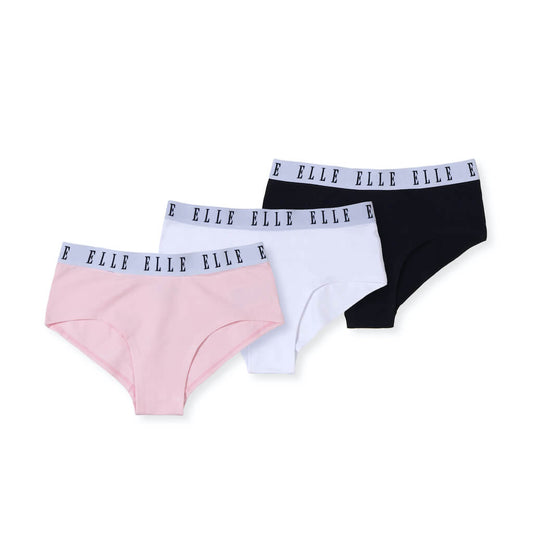 Elle Girls Bright White Hipster Style 3-Pack Briefs