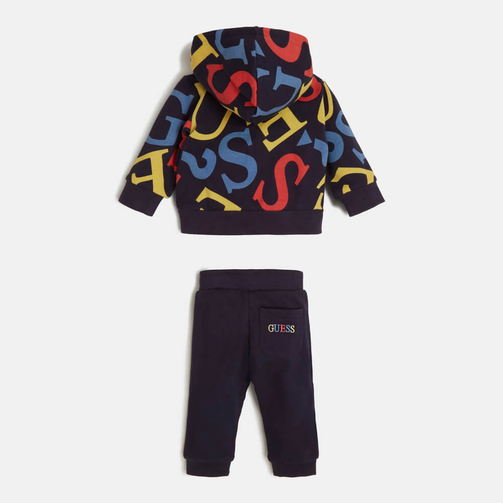Guess Baby Boys Navy & White Hoodie & Joggers Combo Set