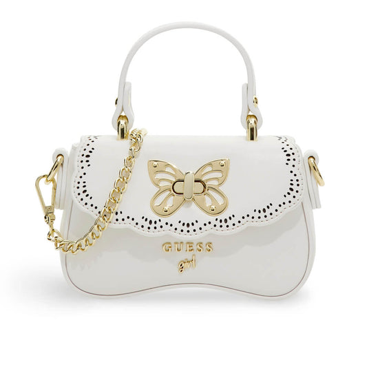 Guess Girls White Crossbody Flap Bag