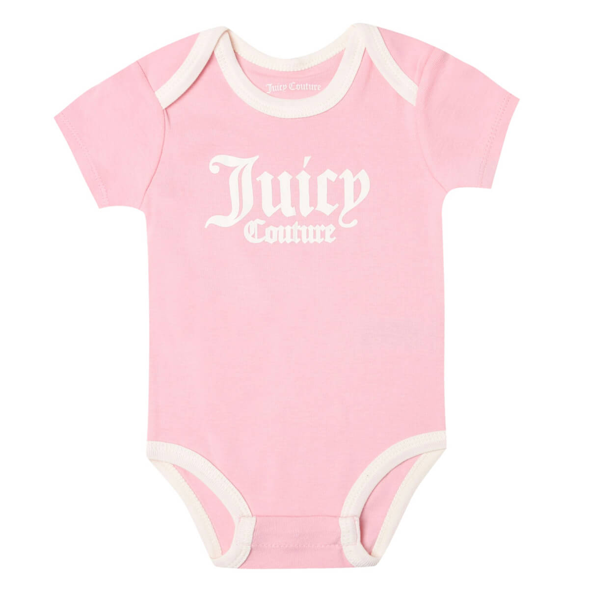 Juicy Couture Baby Girls Pink & Cream Babysuit (2 Pack)