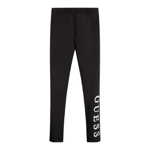 Guess Girls Jet Black With Side Logo Leggings