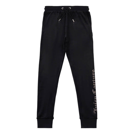 Juicy Couture Girls Black Diamante Velour Joggers
