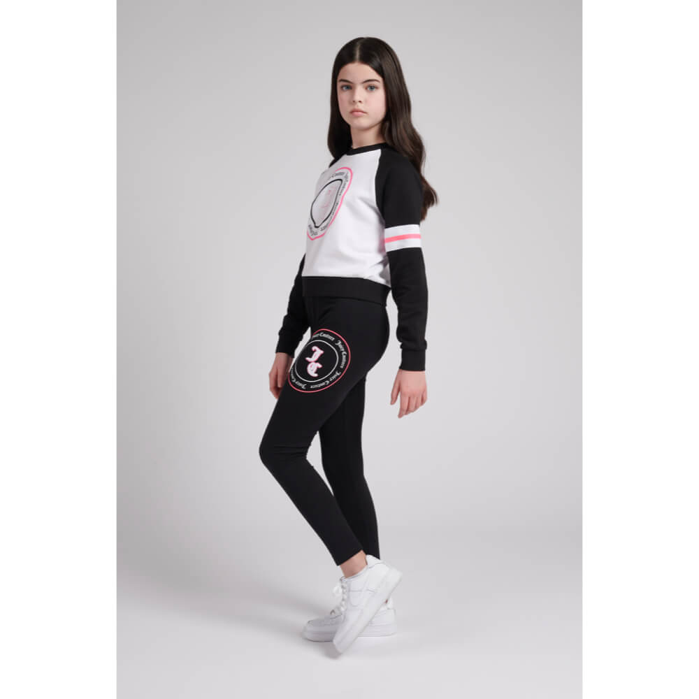 Juicy Couture Girls Black Leggings with JC Logo