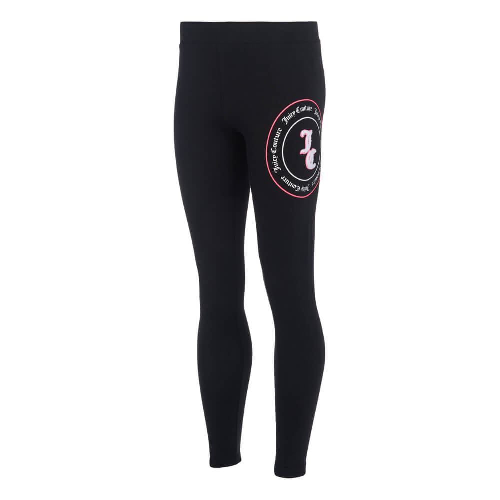 Juicy Couture Girls Black Leggings with JC Logo