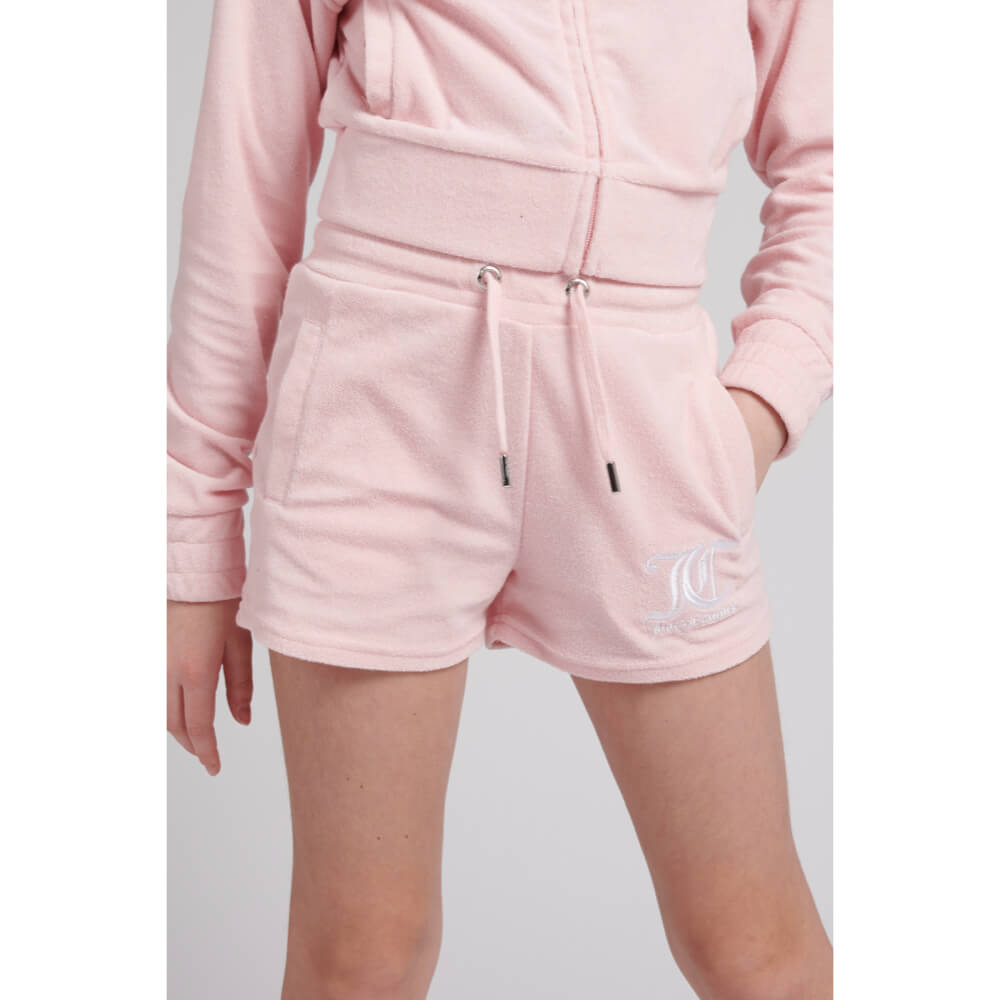Juicy Couture Girls Pink Towelling Shorts