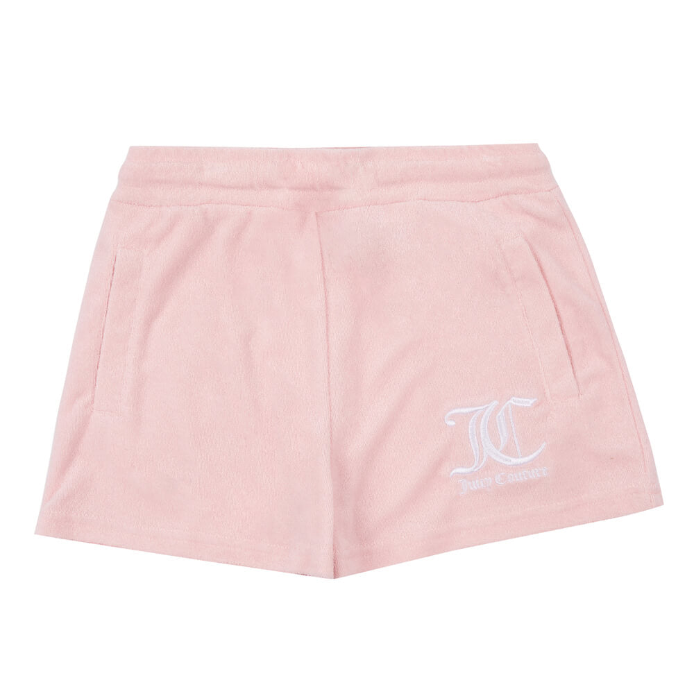 Juicy Couture Girls Pink Towelling Shorts