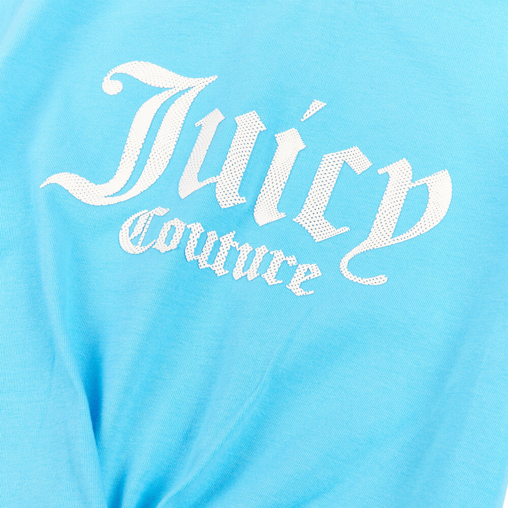Juicy Couture Girls Blue Twist Front T-Shirt