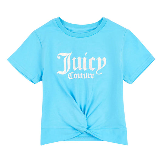 Juicy Couture Girls Blue Twist Front T-Shirt