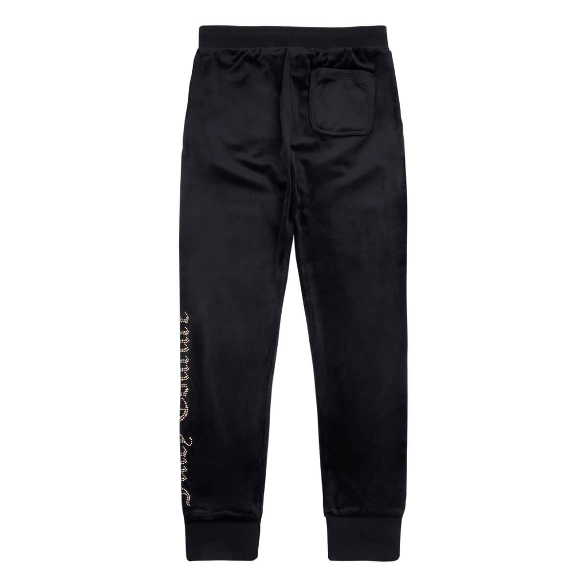 Juicy Couture Girls Black Diamante Velour Slim Joggers
