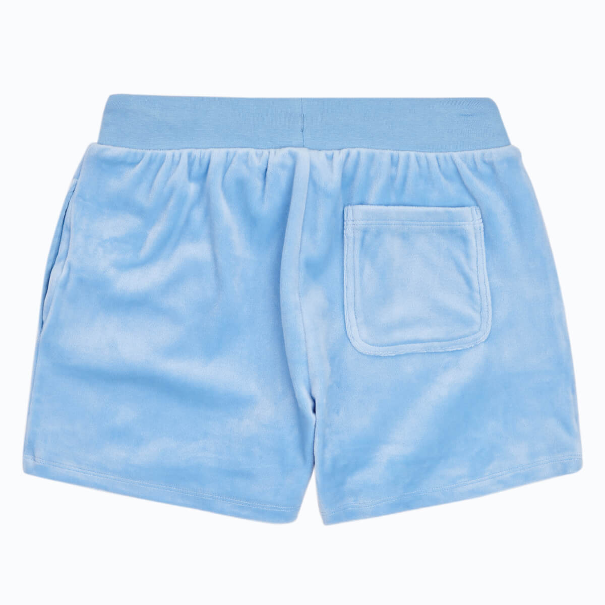 Juicy Couture Girls Blue Tonal Embro Velour Shorts
