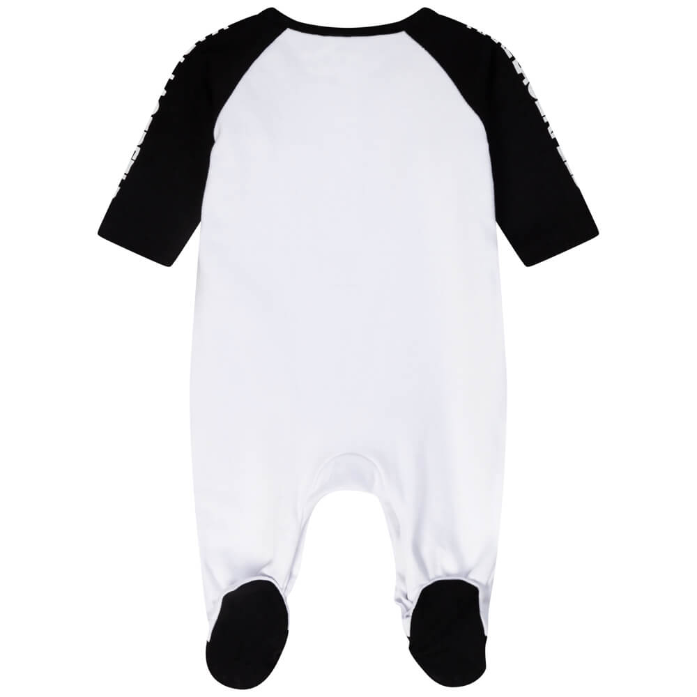 Karl Lagerfeld Baby Girls White & Black Babysuit & Bib Combo Set