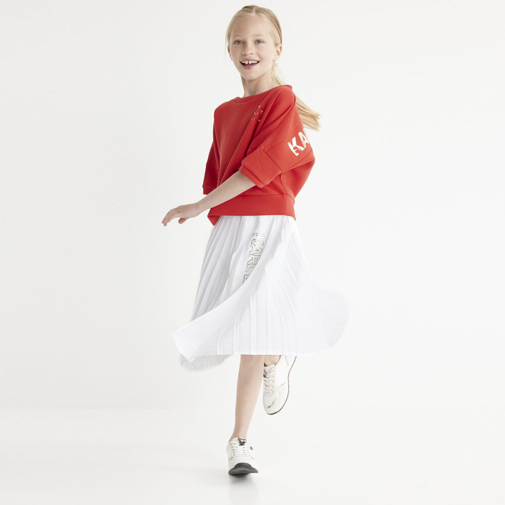 Karl Lagerfeld Girls White Long Skirt