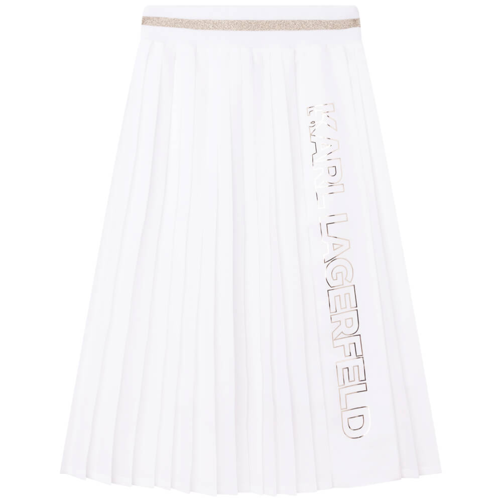 Karl Lagerfeld Girls White Long Skirt