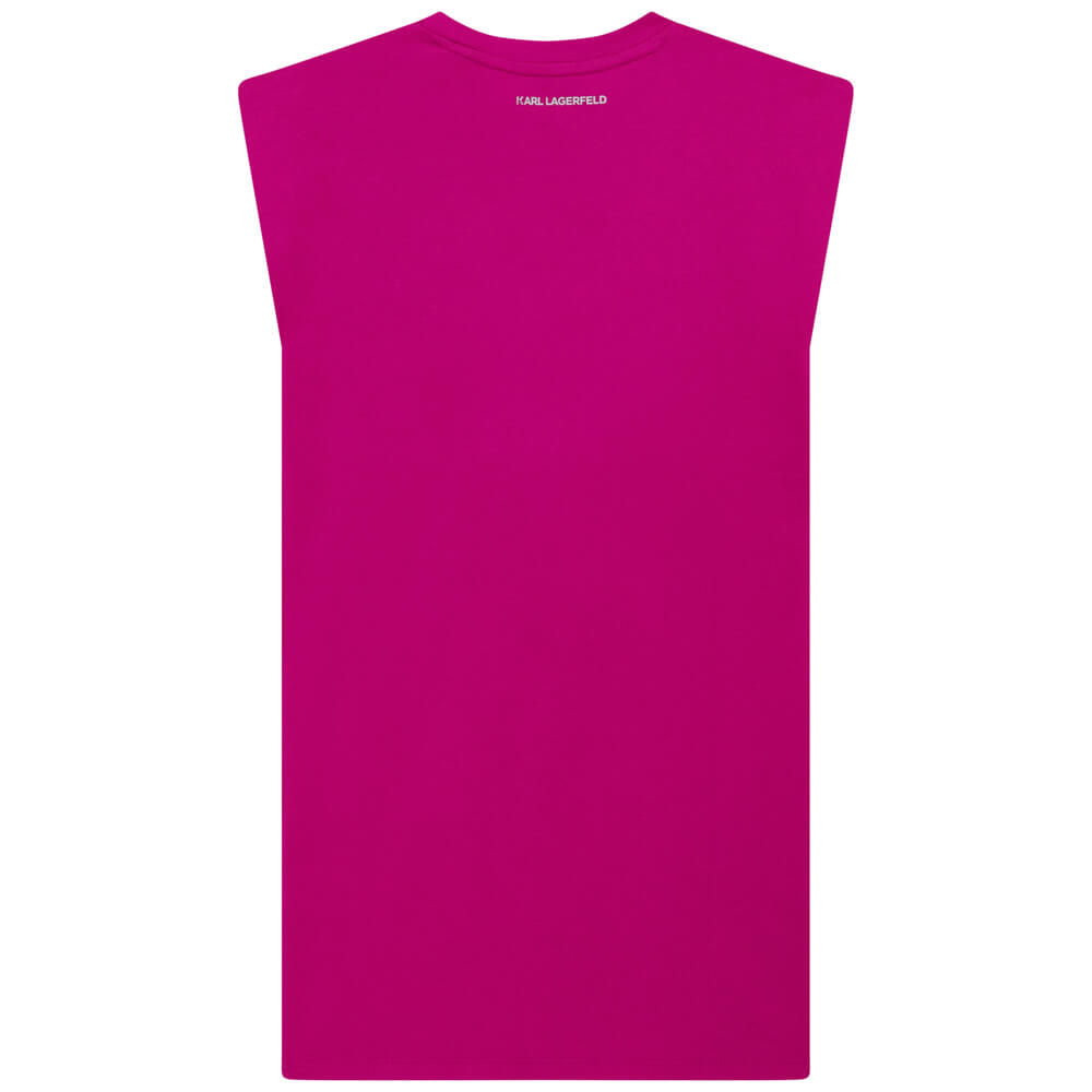Karl Lagerfeld Girls Pink Short Sleeves Dress