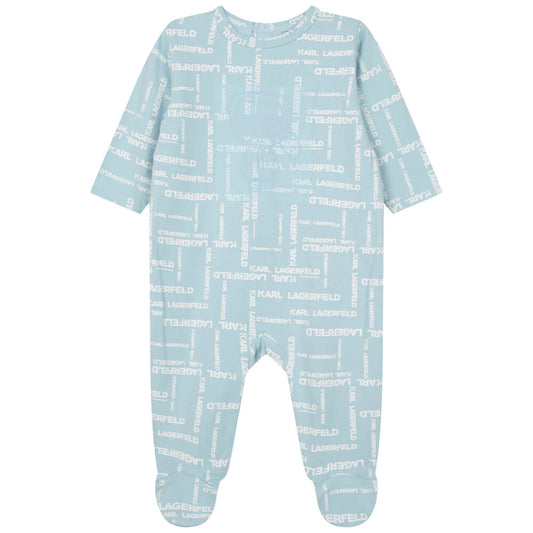Karl Lagerfeld Baby Boys Pale Blue Babysuit