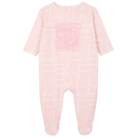 Karl Lagerfeld Baby Girls Pink Babysuit