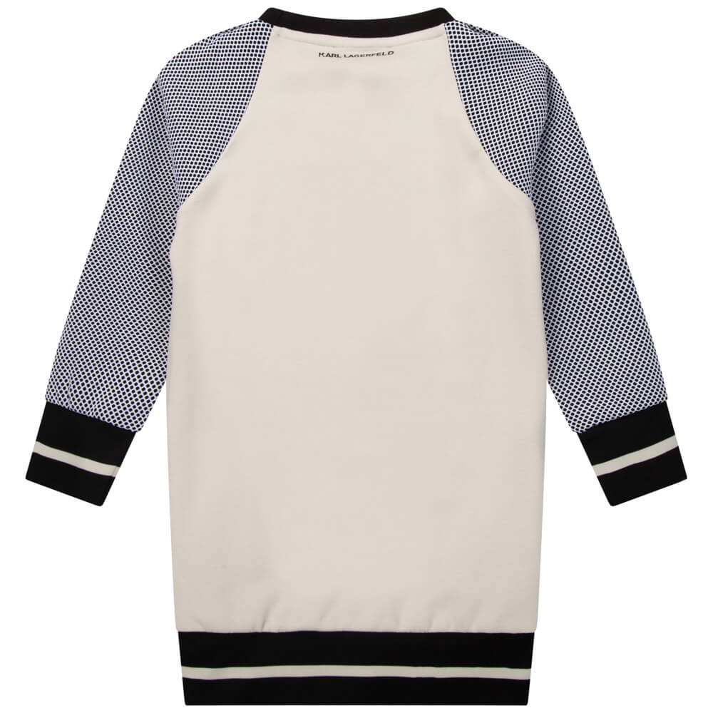 Karl Lagerfeld Girls Beige & Black Jumper Dress