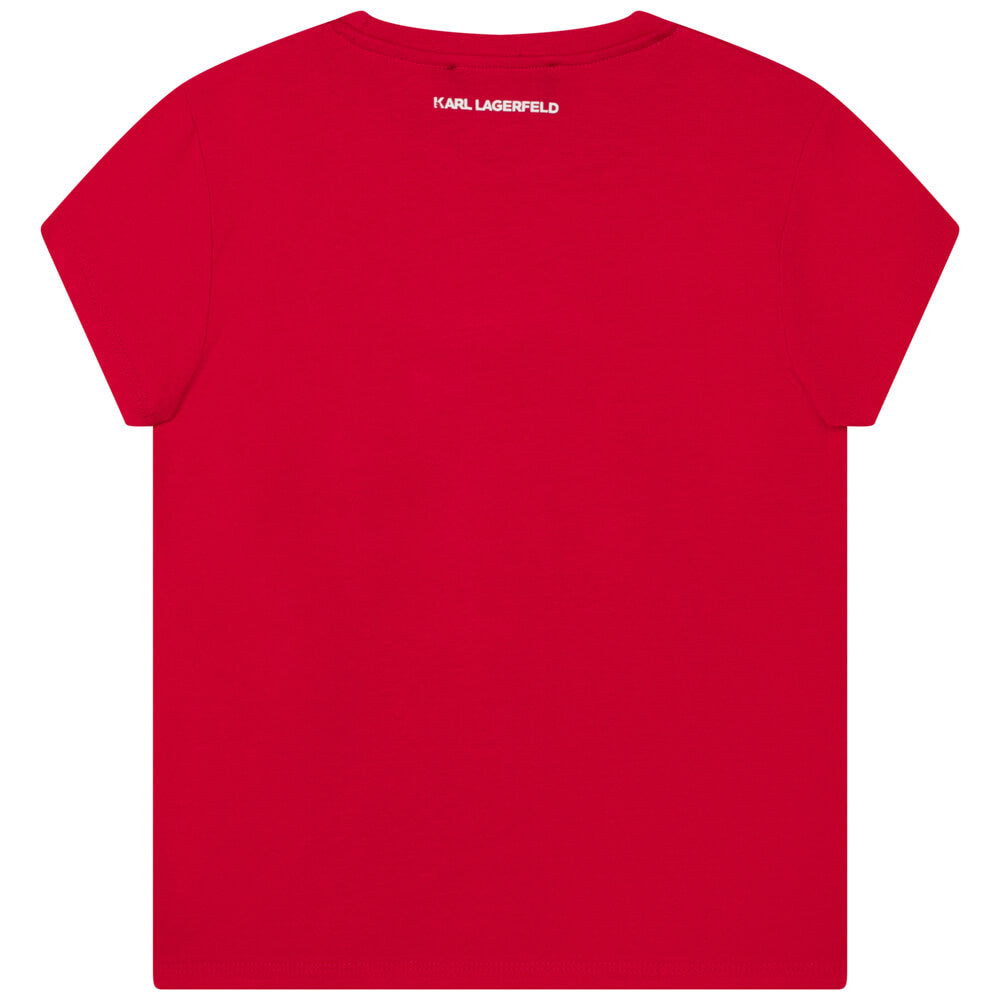 Karl Lagerfeld Girls Pink Short Sleeves T-Shirt