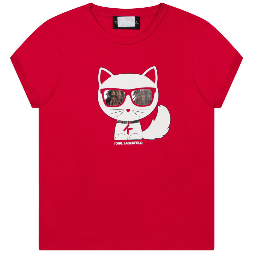 Karl Lagerfeld Girls Pink Short Sleeves T-Shirt
