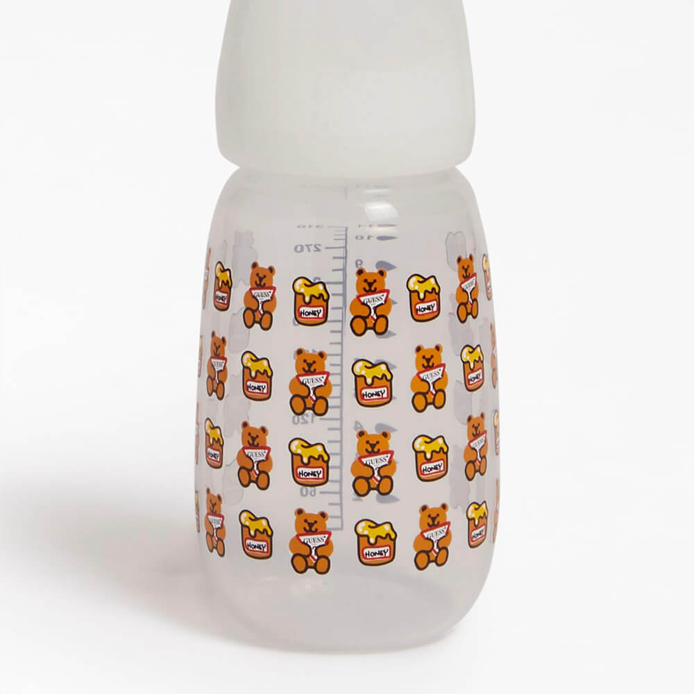 Guess Unisex Brown & Multi-colour Babys Milk Bottles Pacifier and Ribbon