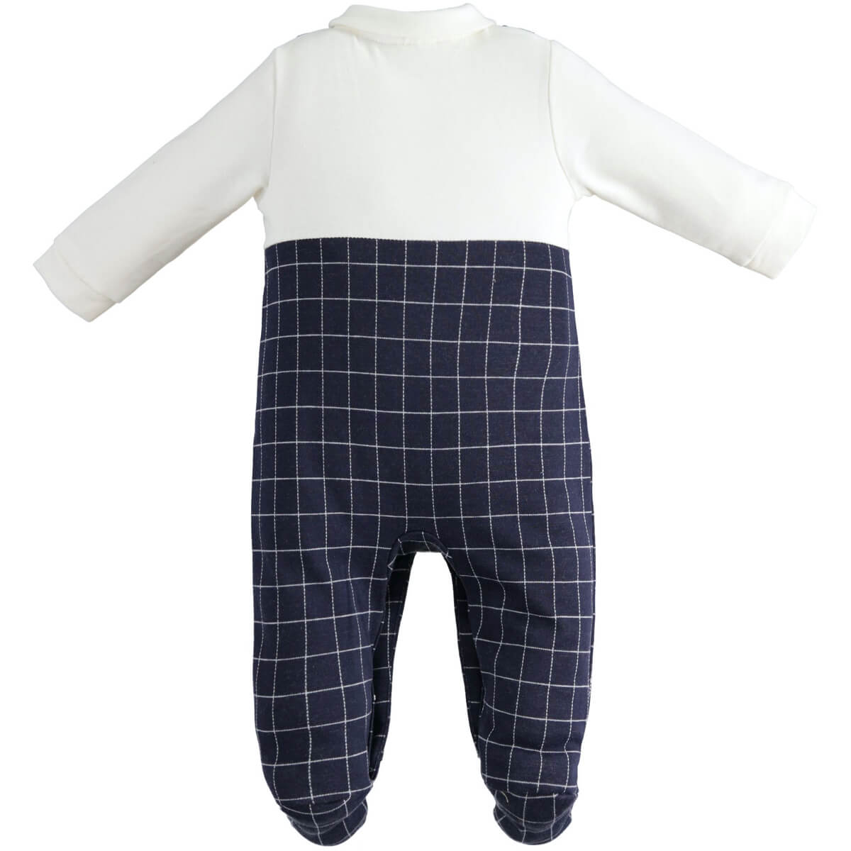 Minibanda Baby Boys Navy Romper With Feet