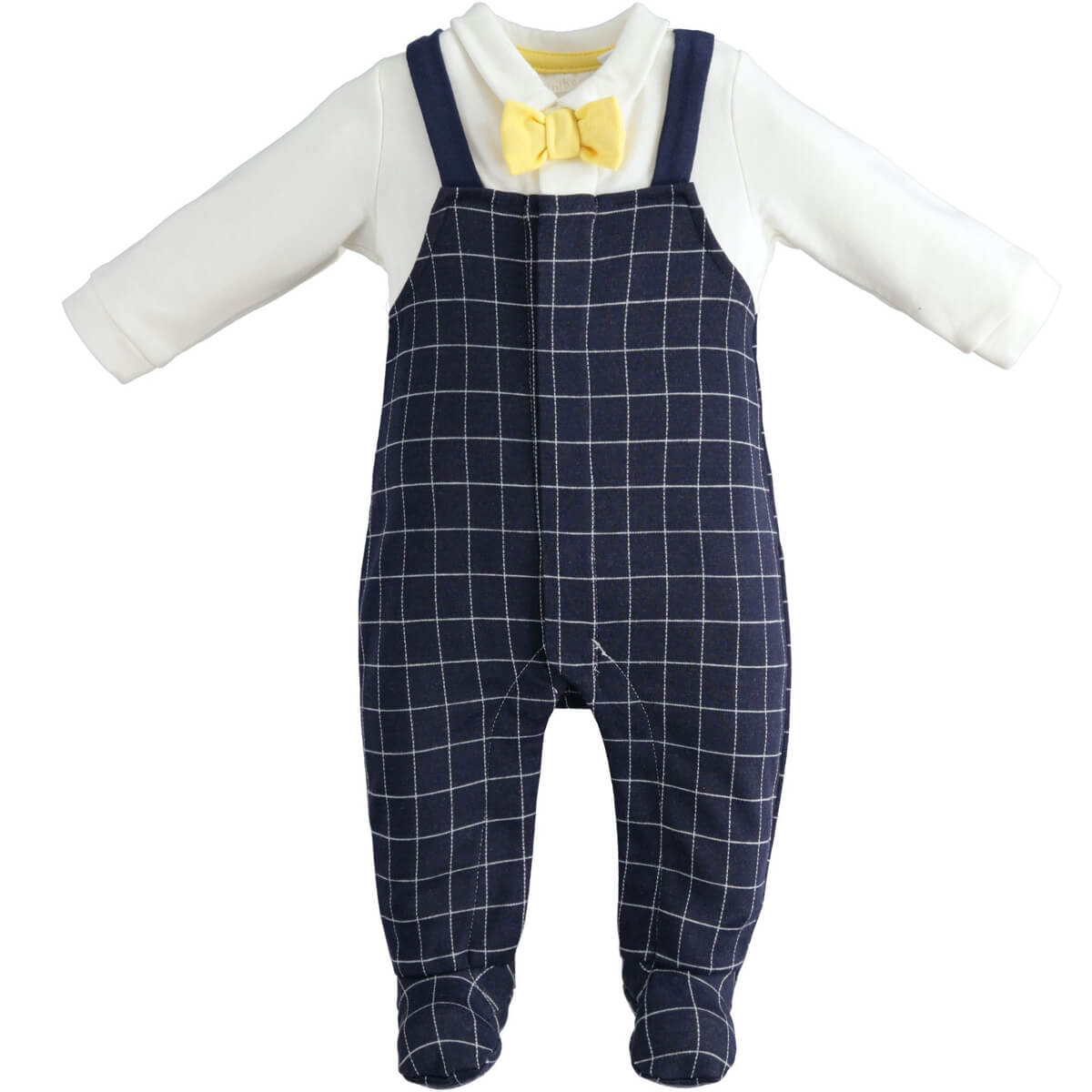 Minibanda Baby Boys Navy Romper With Feet